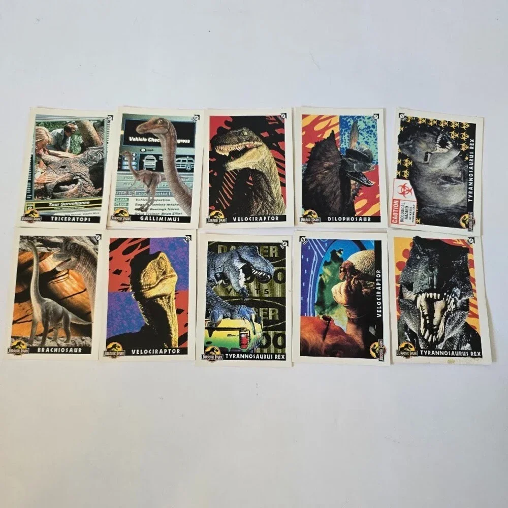 VTG 1993 Topps Jurassic Park Complete Set 1-88 w/Sticker Puzzle